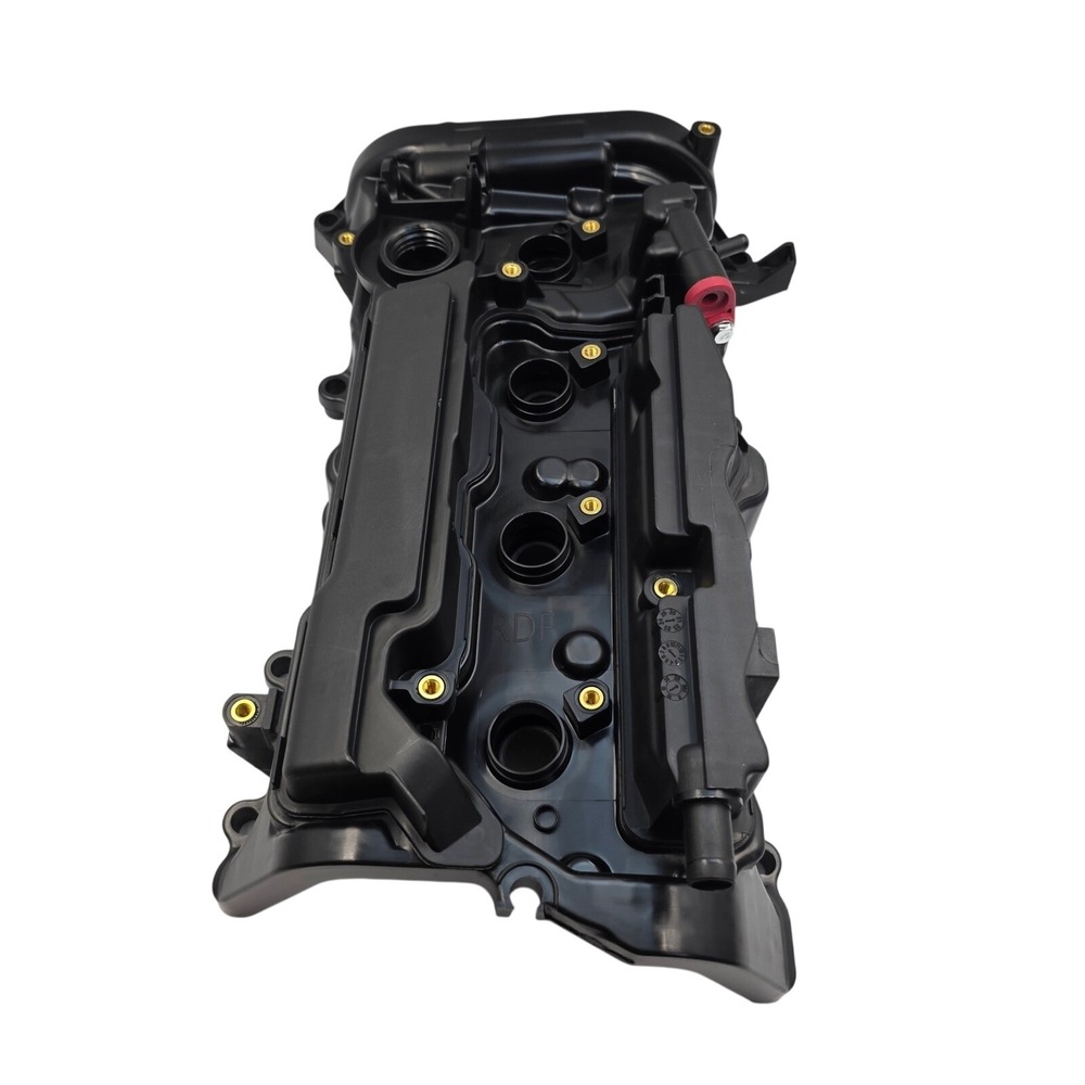 Engine Valve Cover PA66-GF33 Black Plastic Cylinder Head Cover with PCV Port O3